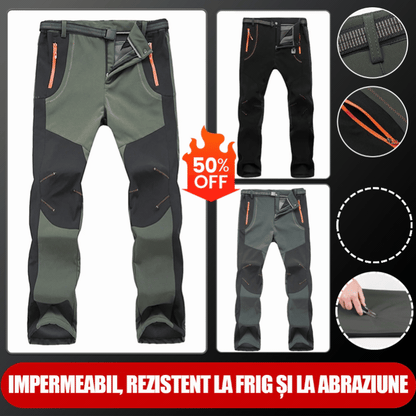 【💥Alta calidad】【S-5XL】Pantalones de senderismo para hombre, suaves, impermeables, a prueba de viento, transpirables, cálidos y gruesos, de polar para deportes al aire libre.