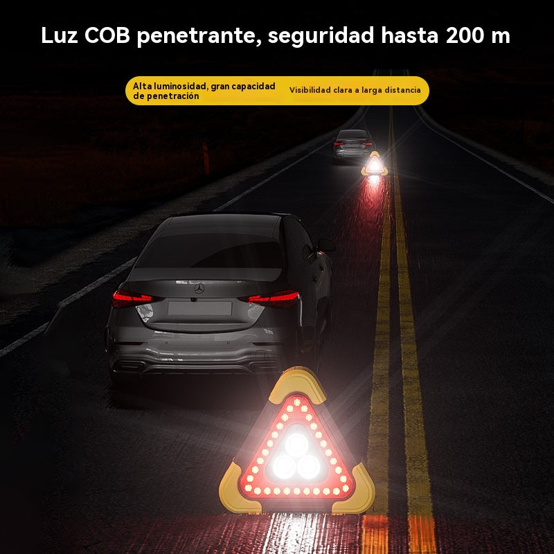 🚗Luz de advertencia multifuncional, luz de emergencia LED para automóvil, accesorios para vehículos con energía solar, señal de advertencia