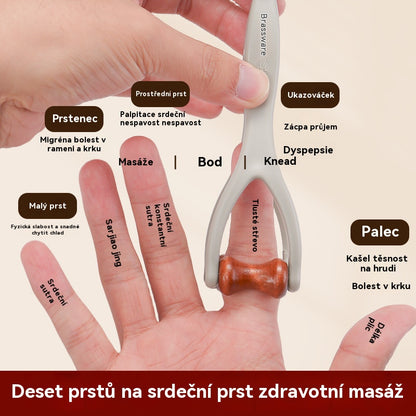 🎁💸【Kupte 2, dostanete 2 zdarma】🌿 Masážní přístroj na prsty z masivního dřeva: Válečky z přírodního dřeva pomáhají odblokovat kloubní meridiány a zmírnit únavu rukou.