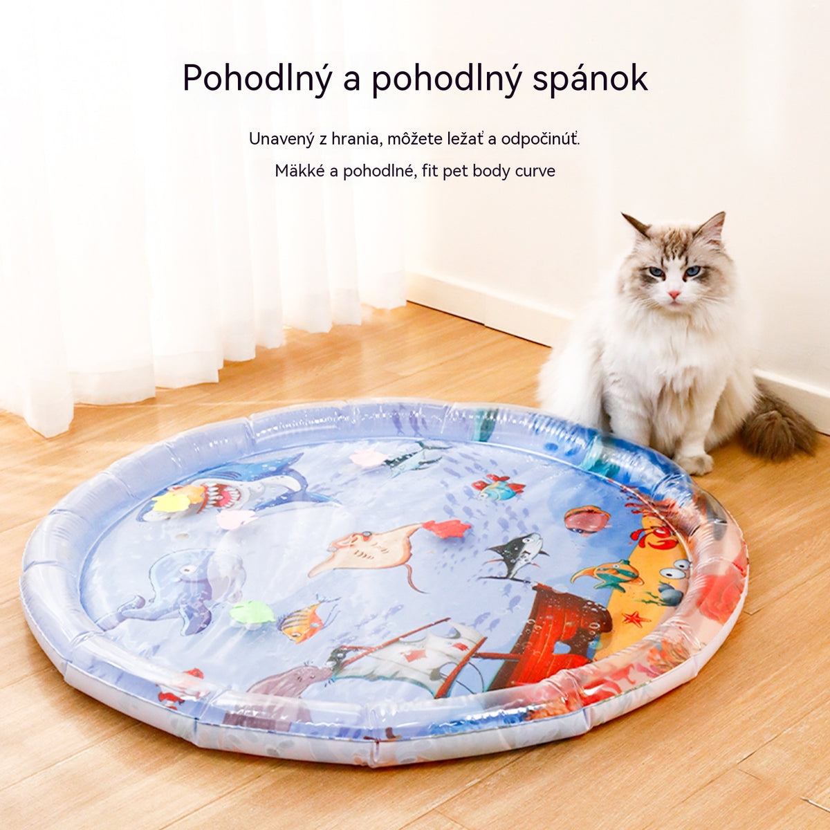 【24 €】 65 cm x 65 cm 【2 chladiace podložky】 + vzduchová pumpa — Letná chladiaca podložka pre domácich miláčikov