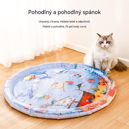 【24 €】 65 cm x 65 cm 【2 chladiace podložky】 + vzduchová pumpa — Letná chladiaca podložka pre domácich miláčikov