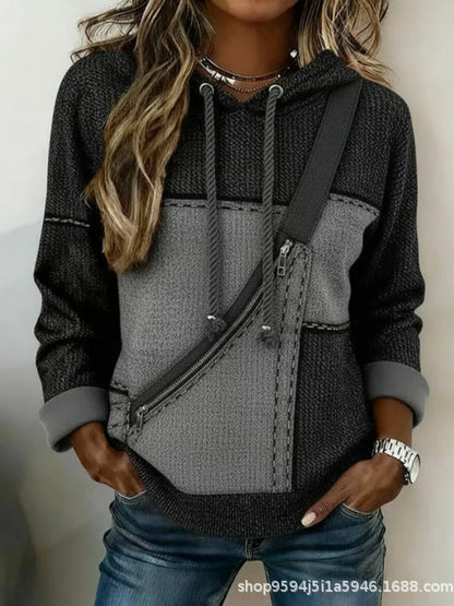 🔥【Priama zľava 30 €】🎀🎀【S-5XL】Dámska mikina s kapucňou a dlhým rukávom s potlačou