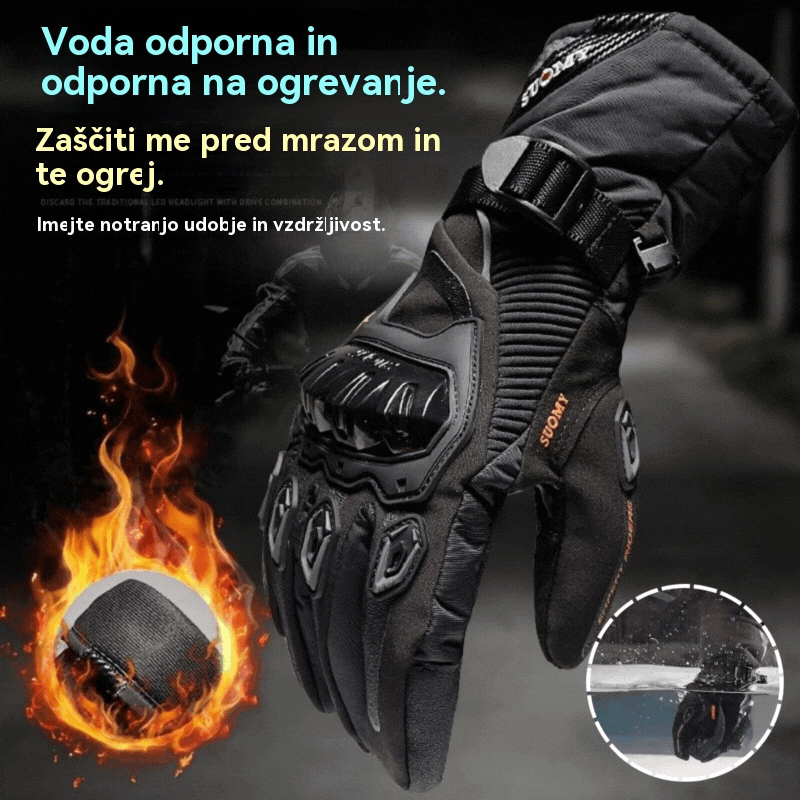 🧤 Vodoodporne, tople in trpežne kolesarske rokavice iz karbonskih vlaken in mikrovlaken.
