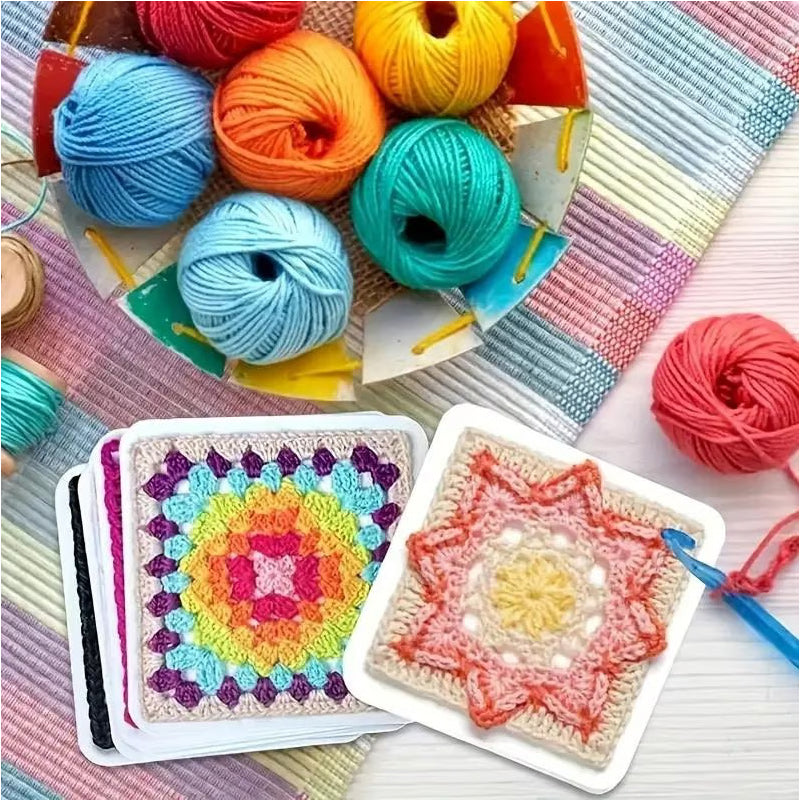 🧩🧷【50 diseños únicos】Juego de tarjetas de crochet