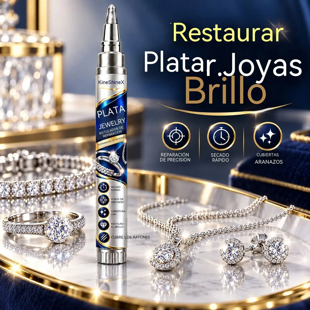 🔥 Oferta por tiempo limitado: 50 % de descuento【🔥2 piezas 25 euros】 🔥 Lápiz para reparar arañazos y retocar joyas de plata