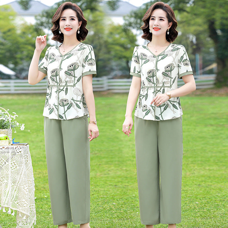 👚 Conjunto Casual con Estampado de Loto – Comodidad y Elegancia para los Días de Verano