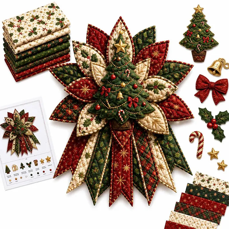 🎇🎄Kit de costura para colgar en la puerta con diseño navideño acolchado (7 diseños)