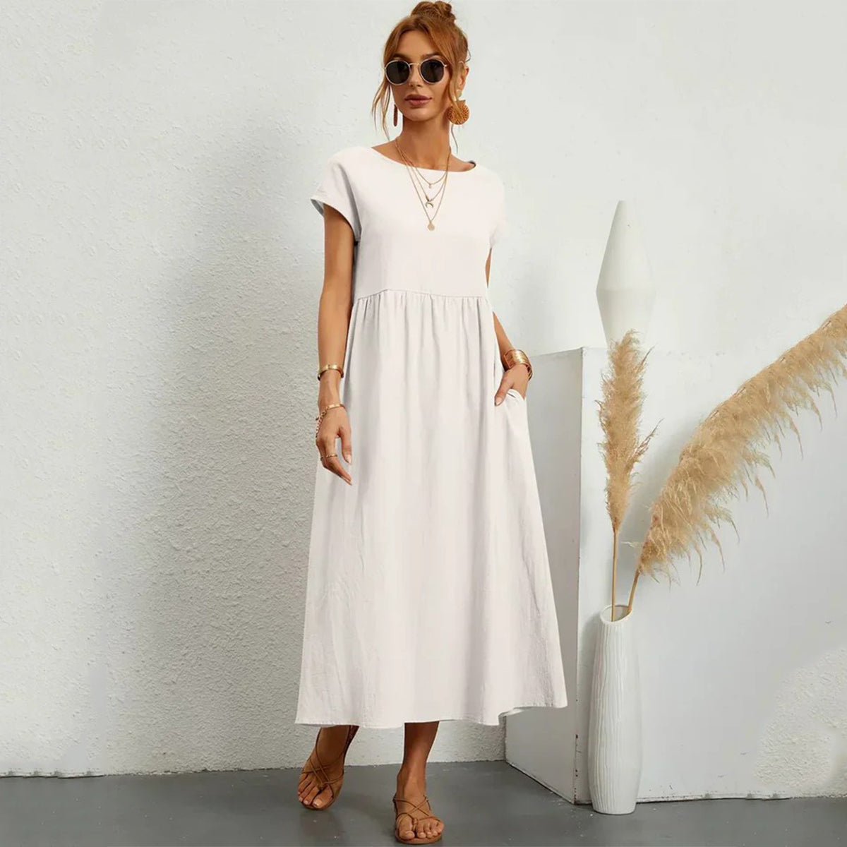 SEGOVIA - Vestido fluido con elegancia temporal