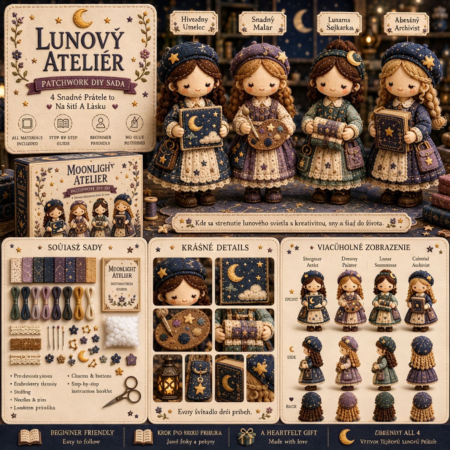 🎁Posledný deň: Využite zľavu 49 %! 🧵 Miniatúrna patchworková sada zo série Miniature World.