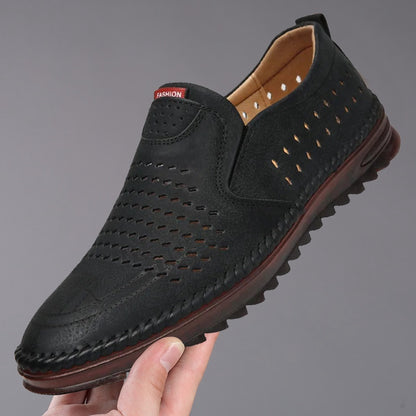 👞【39-44】Nove ljetne muške ležerne sandale od prozračne kože s izdubljenim dijelom 👍Podržano plaćanje pouzećem