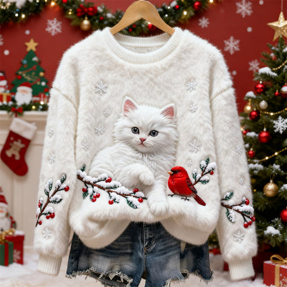 🎄❄️【Akcia -50%】Dámsky flanelový vianočný sveter s krásnymi potlačami