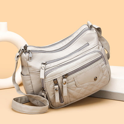 49% OFF👜Nuevo bolso de piel suave de gran capacidad, para llevar cruzado o al hombro