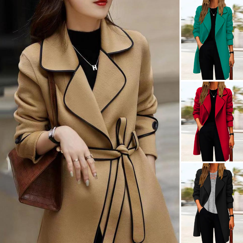 🔥🧥👩【40% SLEVA】【M-4XL】Nová podzim-zima 2025, dámská korejská středně dlouhá oboustranná kašmírová bunda/kabát