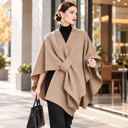 Nueva bufanda tipo chal multifuncional de mezcla de lana para otoño/invierno
