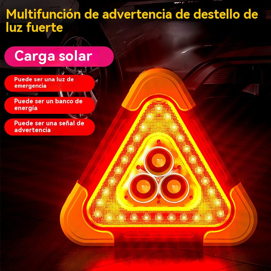 🚗Luz de advertencia multifuncional, luz de emergencia LED para automóvil, accesorios para vehículos con energía solar, señal de advertencia