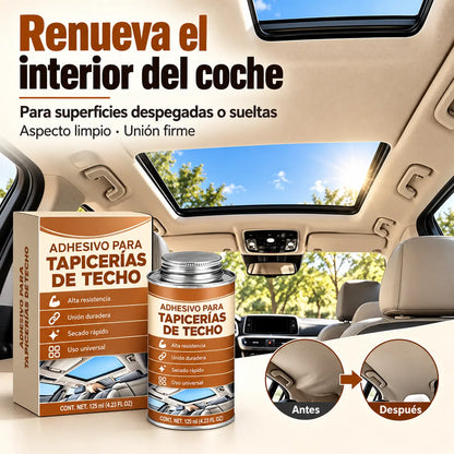 🚗Adhesivo reparador para desgarros en el tapizado del techo del vehículo (tela y cuero)