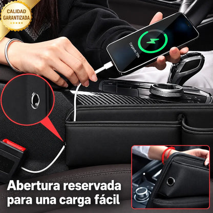 ✨ Nuevo modelo 2026: 🚗 Organizador para el hueco del asiento del coche – amplía el espacio y evita la caída de objetos