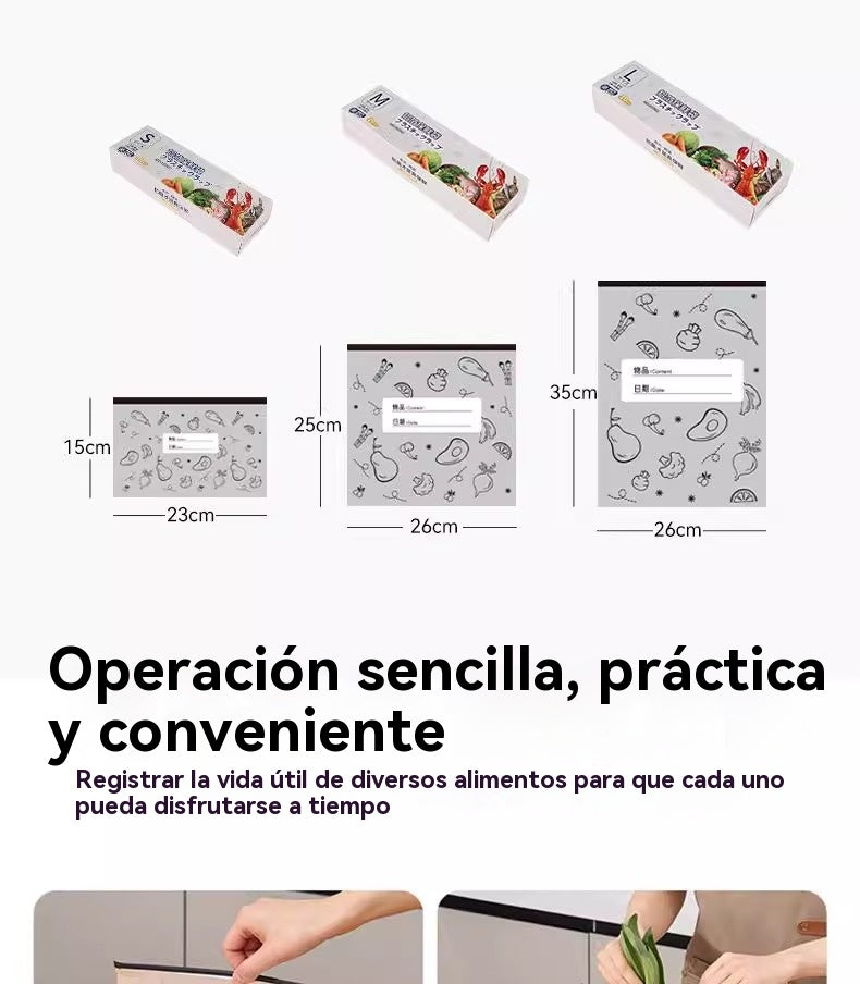 🔥🔥【Artículos para el hogar】 Bolsa de almacenamiento sellada con papel de aluminio para alimentos refrigerados 2026, fácil de usar.