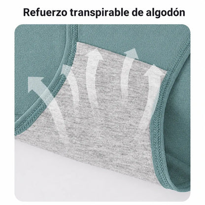 💖【🔥6 unidades por 29 EUR】Bragas de cintura alta con efecto realce de glúteos, confeccionadas en algodón de la más alta calidad ✨️ (45-105 kg)