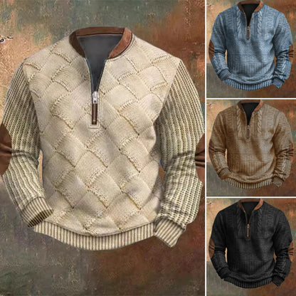 【S-5XL】 Pánska polopriehľadná mikina na zips s novou jesennou a zimnou potlačou 3855349