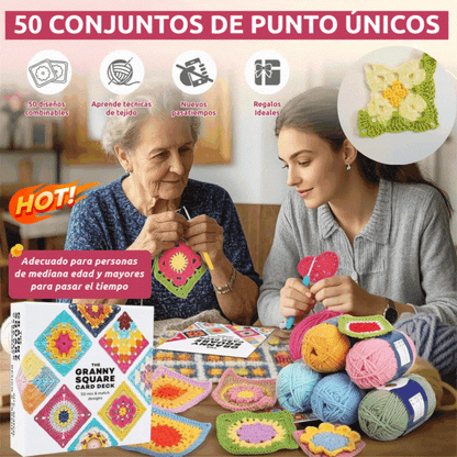 🧩🧷【50 diseños únicos】Juego de tarjetas de crochet