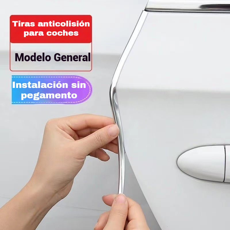 💥【15M 】🚗🚗 Tiras de goma universales anticolisión y antiarañazos, superficie brillante, aptas para puertas, capós y maleteros de automóviles