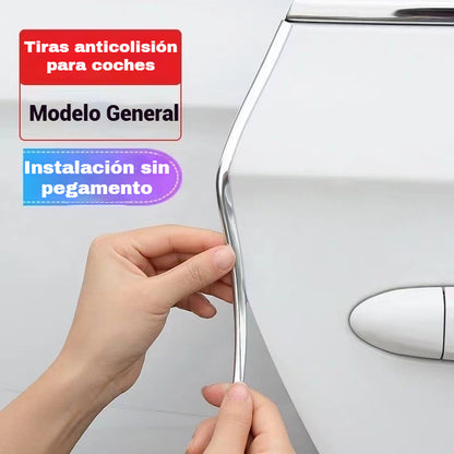 💥【15M 】🚗🚗 Tiras de goma universales anticolisión y antiarañazos, superficie brillante, aptas para puertas, capós y maleteros de automóviles