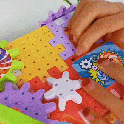 🔥Bloques de construcción eléctricos ★Juguete giratorio ✨ Rompecabezas de partículas grandes 🌈Un paraíso infantil en constante cambio