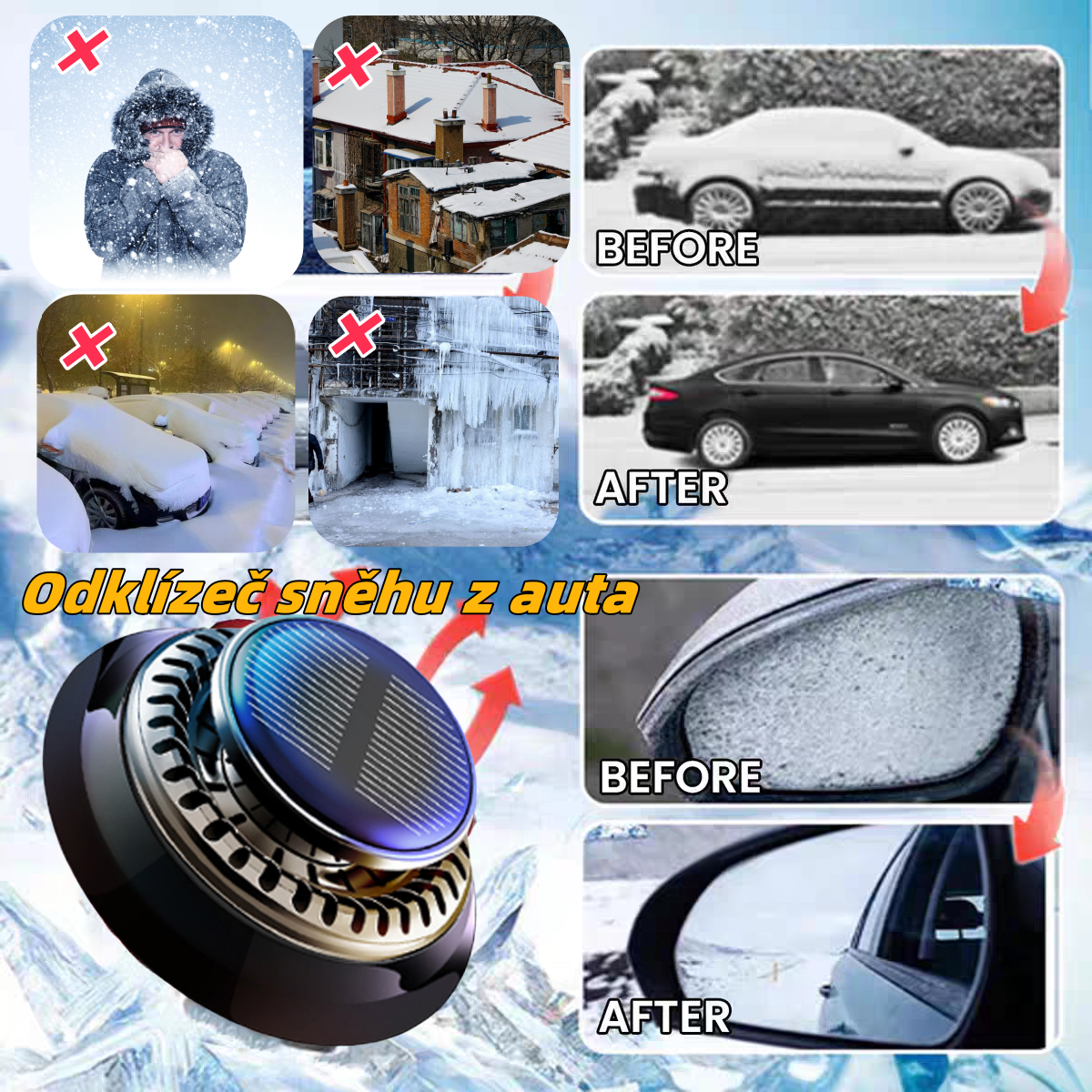 ⛄🚗【Zimski pripomočki】Naprava proti zmrzovanju in odstranjevanju snega z elektromagnetnimi molekularnimi elektromagnetnimi motnjami
