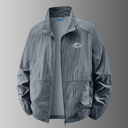 🔥【M-8XL】☀️Chaqueta ligera hombre, cuello alto, anti-viento y UV, ideal para viajes.Nuevos productos -49%