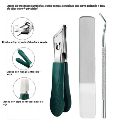 🔥【¡50% de descuento!】🔥 Cortaúñas antisalpicaduras con borde inclinado de 25° (juego de 4 piezas)