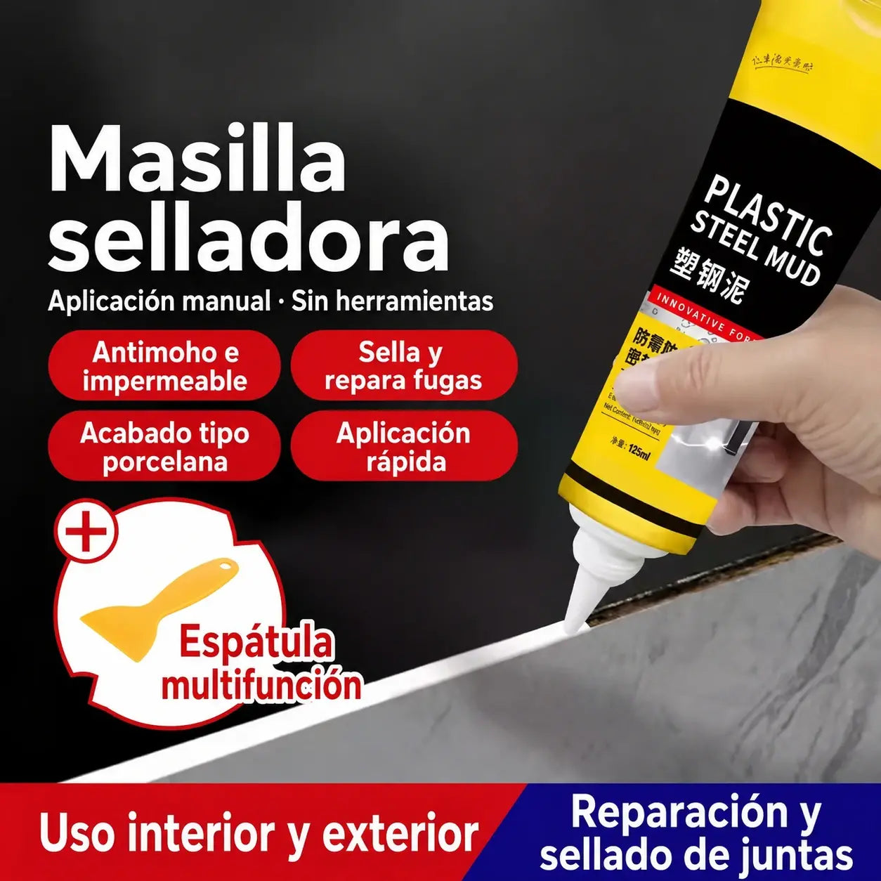 ✨Multifunctional Waterproof White Caulk with Scraper