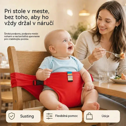 👶 Nepostrádateľný produkt na kŕmenie detí na cestách! Bezpečnostný pás pre prenosnú detskú stoličku, pripravený na použitie jedným kliknutím, s ochranou proti pádu! ✨🎒