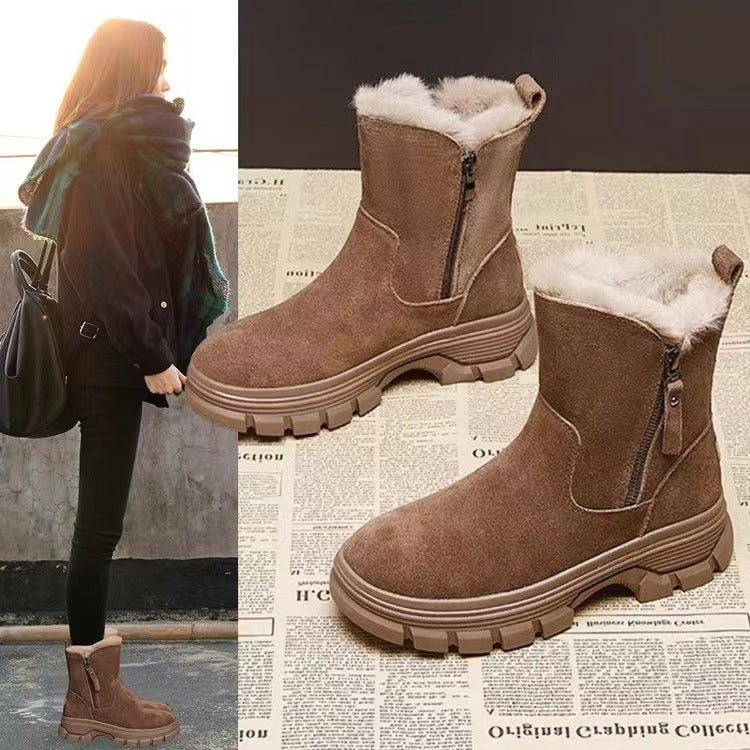 💖⛄️ Časovno omejen popust 👢【35-40】Jesen/zima 2024 Nov model podloženih usnjenih škornjev Martin, trpežni in topli.