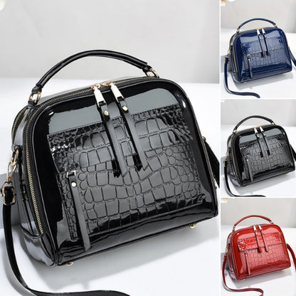 【50%OFF】Priamy predaj z továrne, lesklá crossbody kabelka z lakovanej kože