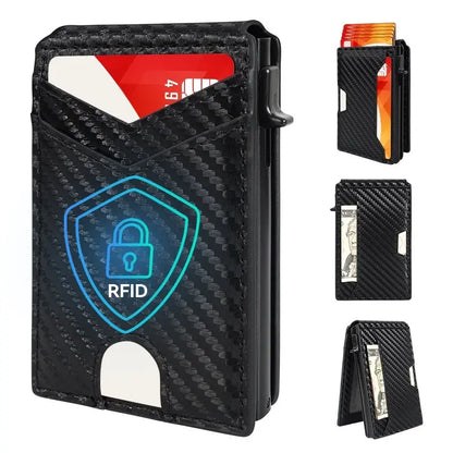 🔒 Inteligentná vysúvacia peňaženka s RFID ochranou – rýchly prístup a prémiový štýl