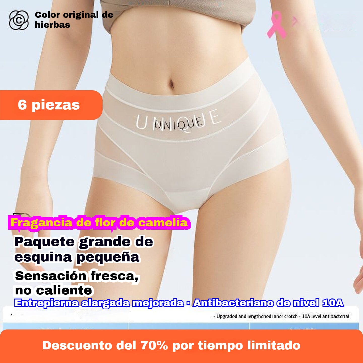 💥 Ropa interior de alto ajuste, cómoda, sin costuras y transpirable que reafirma el abdomen.