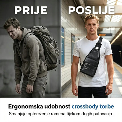💯🎁Muška retro vodootporna torba od umjetne kože preko tijela.