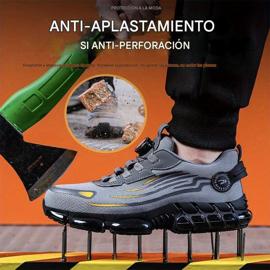 👟🔧【39-46】Botas de trabajo para uso diario, resistentes a impactos y perforaciones, con puntera de acero.
