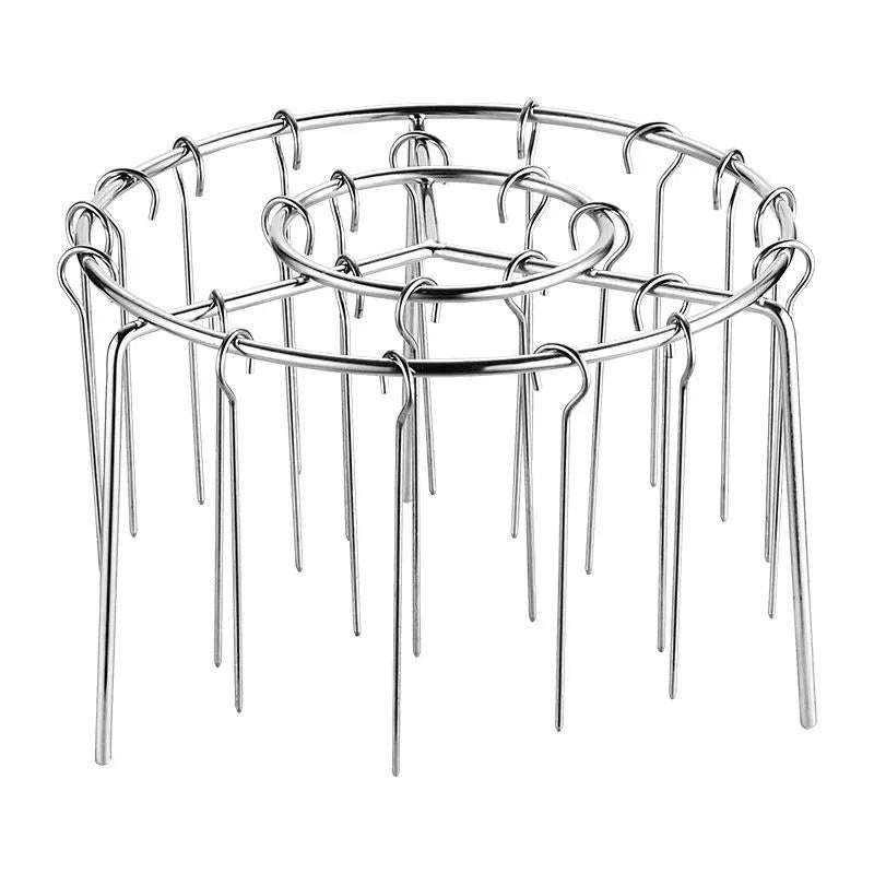 🍢🔥 Parrilla desmontable para brochetas, barbacoa colgante circular de acero inoxidable 🍖✨
