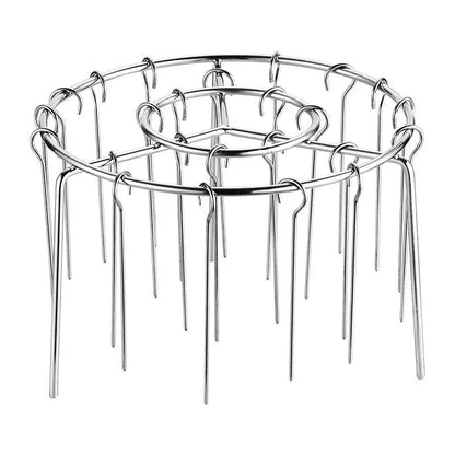🍢🔥 Parrilla desmontable para brochetas, barbacoa colgante circular de acero inoxidable 🍖✨