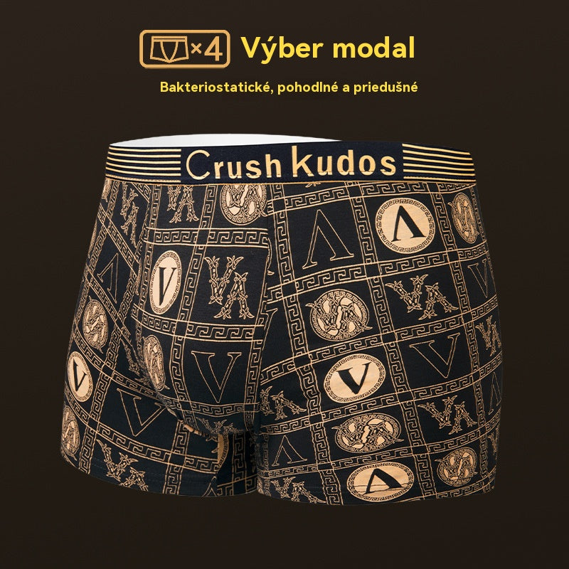 🚹✅💥【40-140kg】Priedušná spodná bielizeň z ľadového hodvábu pre mužov, pohodlná bezšvová spodná bielizeň, plus size, módna potlač