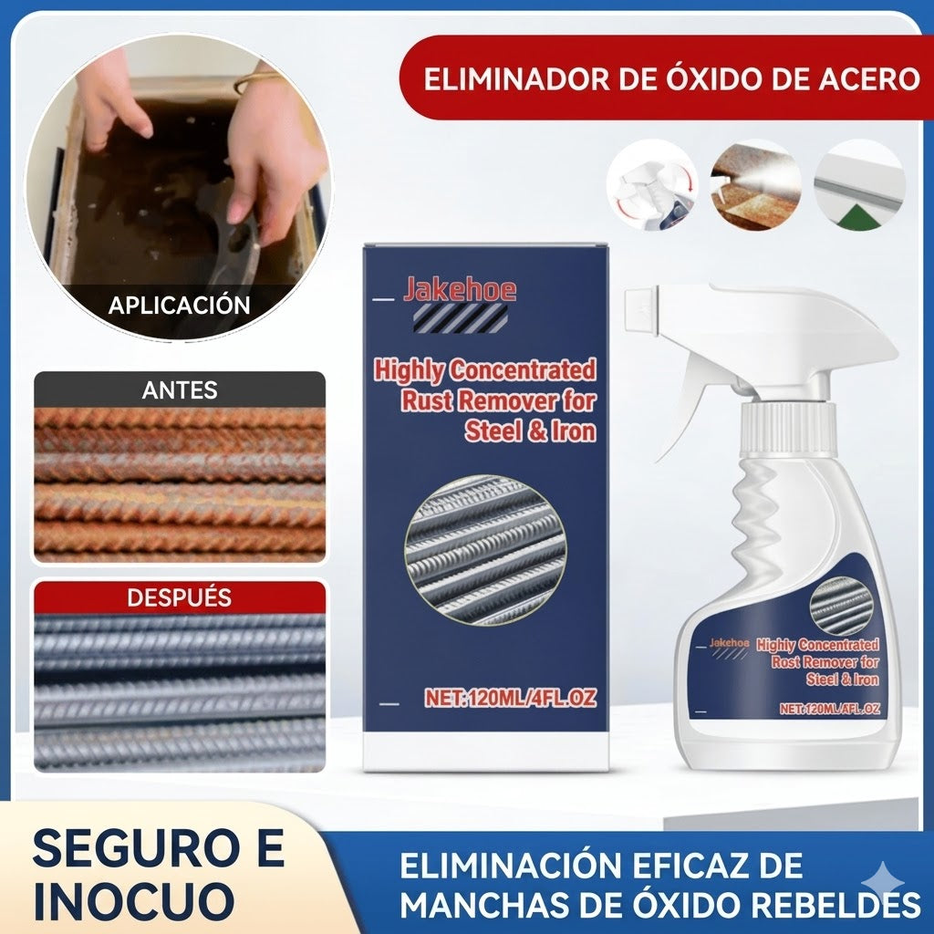 🔥【Compra uno y llévate otro gratis】Eliminador de óxido de metales de alta concentración, eliminador de óxido doméstico y limpiador