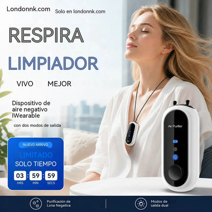 🌬️✨ Purificador de aire portátil de iones negativos: ¡aire fresco dondequiera que vayas! 🍃💪