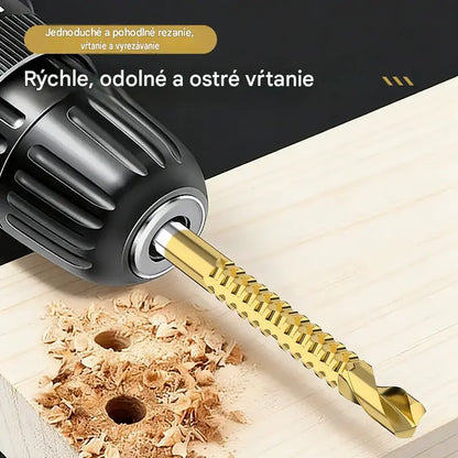 🛠️🔧(6 piezas)Broca helicoidal de acero de alta velocidad con revestimiento de titanio 2 en 1 – Vástago hexagonal, adecuada para taladrar y ranurar madera y metal🔩