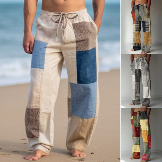 ✨👖【10 Colores🌈】【S-6XL】😍 Pantalones casuales de pierna ancha para hombre, tallas grandes