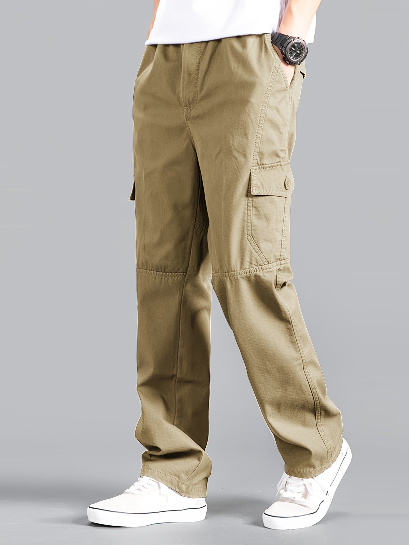 🔥M-6XL👨Pantalones cargo de talla grande para hombre con múltiples bolsillos, perfectos para el uso diario informal【Nuevo - 50% descuento】