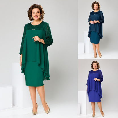 🍑😍【S-5XL】Veľké veľkosti očarujúce jesenné šaty 3844125