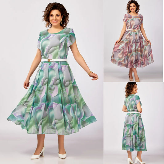 🔥🥰【S-5XL】Nové a elegantné šifónové šaty vysokej kvality