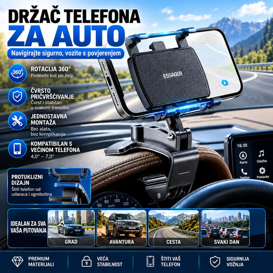 【Kupite jedan, dobijte jedan gratis】Držač za telefon u automobilu koji se okreće za 360°